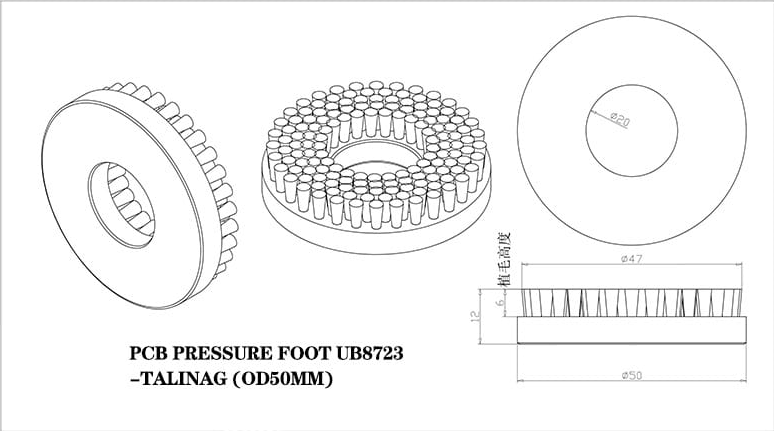 Bàn Chải Làm Sạch PCB UB8723 Máy Taliang CMS-002
